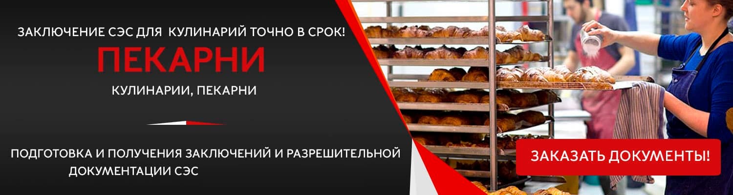 Документы для открытия пекарни в Краснознаменске